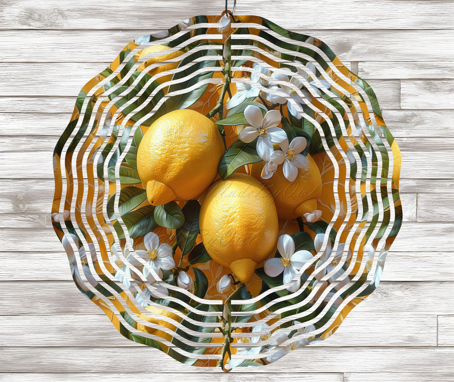 3D Lemons Wind Spinner Design - Sublimation PNG Download