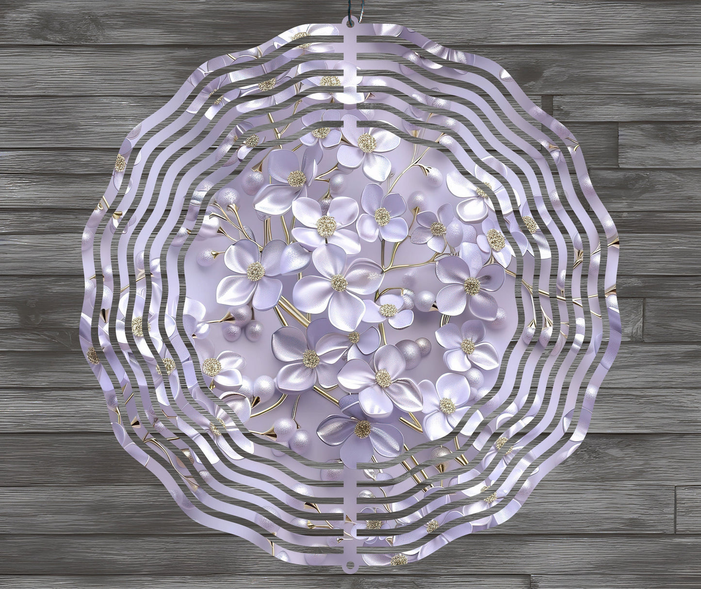 3D Lilac Flowers Wind Spinner Sublimation Design - PNG Download