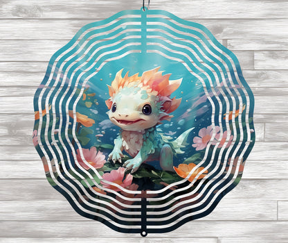 Sublimation Design: Axolotl Wind Spinner – PNG