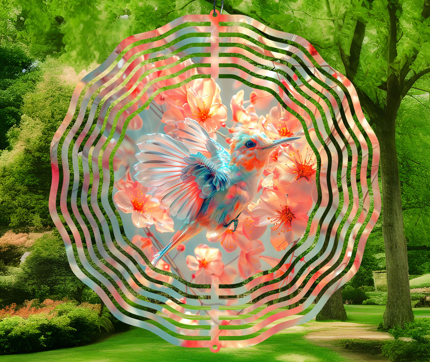 Hummingbird Wind Spinner Sublimation Design Digital Download