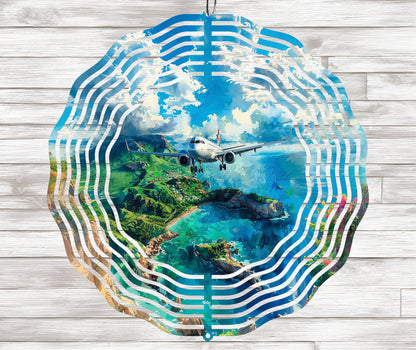 Coastal Landscape Wind Spinner Design – Sublimation PNG Download