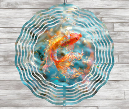 Goldfish Wind Spinner Design – Sublimation PNG Download