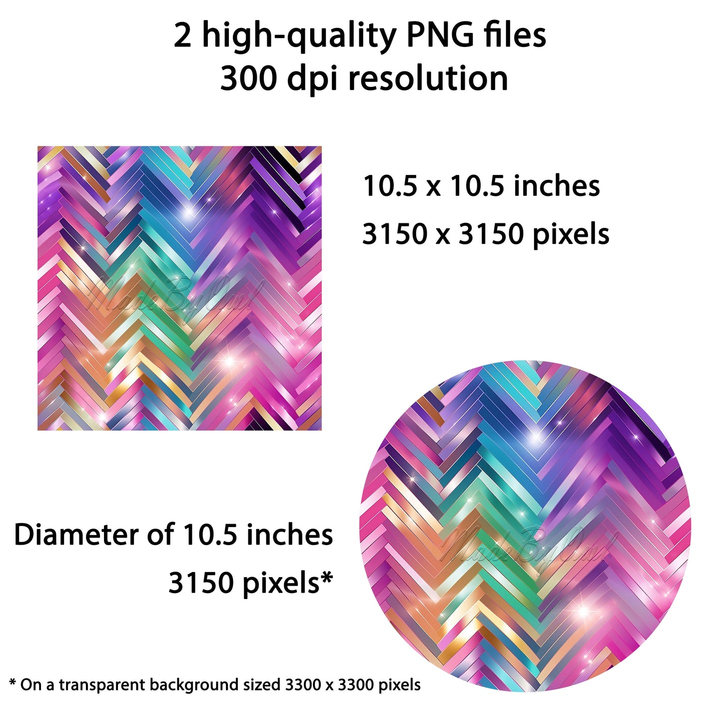 Iridescent Rainbow Wind Spinner PNG Sublimation Design, Sparkly Wind Spinner, Holographic Spinner Template, Chevron PNG, Instant Download