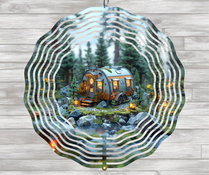 Cozy Camping Wind Spinner Design – Sublimation PNG Download