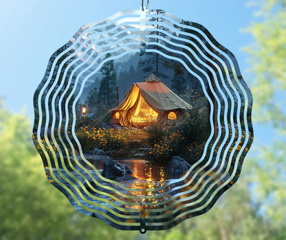 Camping Wind Spinner Design – Sublimation PNG Download