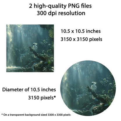 Cockatoo Parrot Wind Spinner Sublimation Design Download