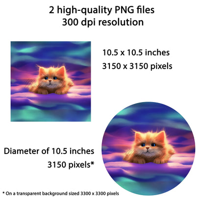 Red Cat Wind Spinner Sublimation Design Download