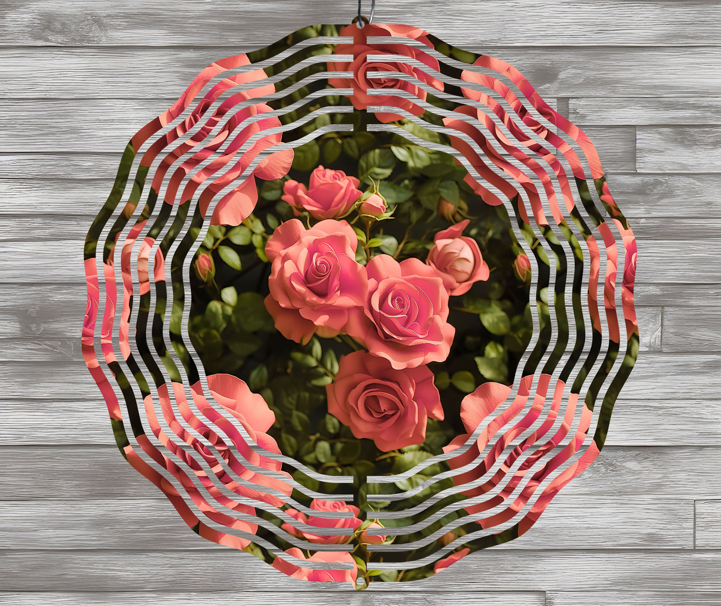 Pink Roses Wind Spinner Sublimation Design, Floral PNG