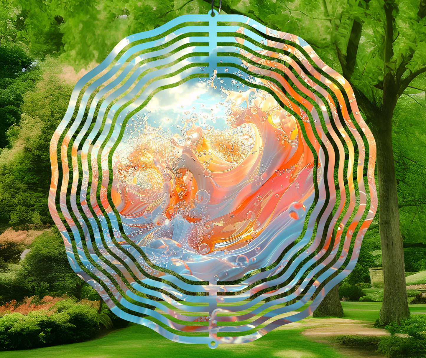 Ocean Wave Wind Spinner Sublimation Design Digital Download