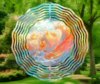 Ocean Wave Wind Spinner Sublimation Design Digital Download