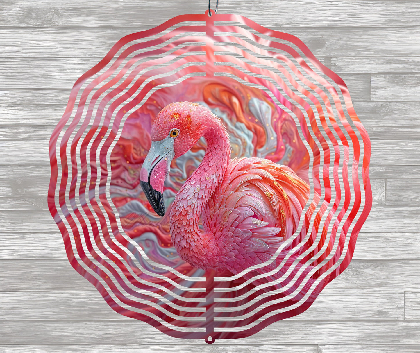 3D Pink Flamingo Wind Spinner Sublimation Design, PNG Download
