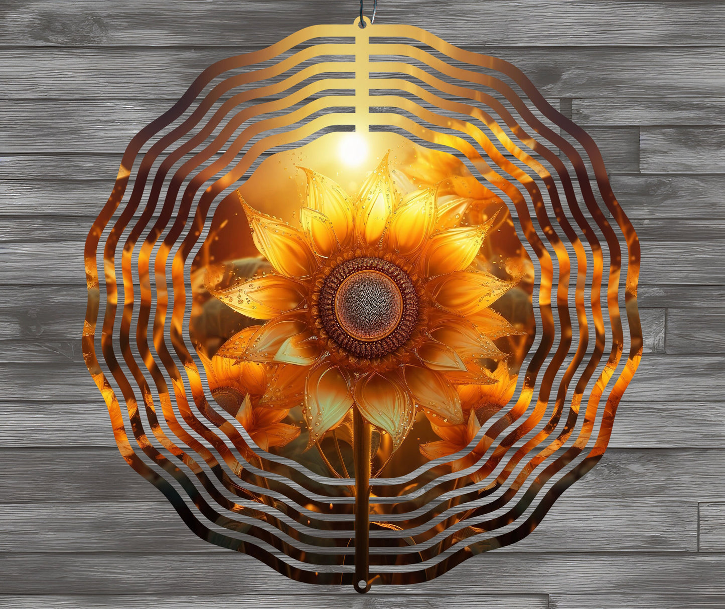 Night Sunflower Wind Spinner Sublimation Design PNG Download