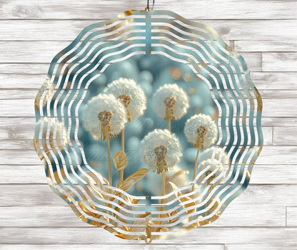 3D Dandelions Wind Spinner Sublimation Design, PNG Download