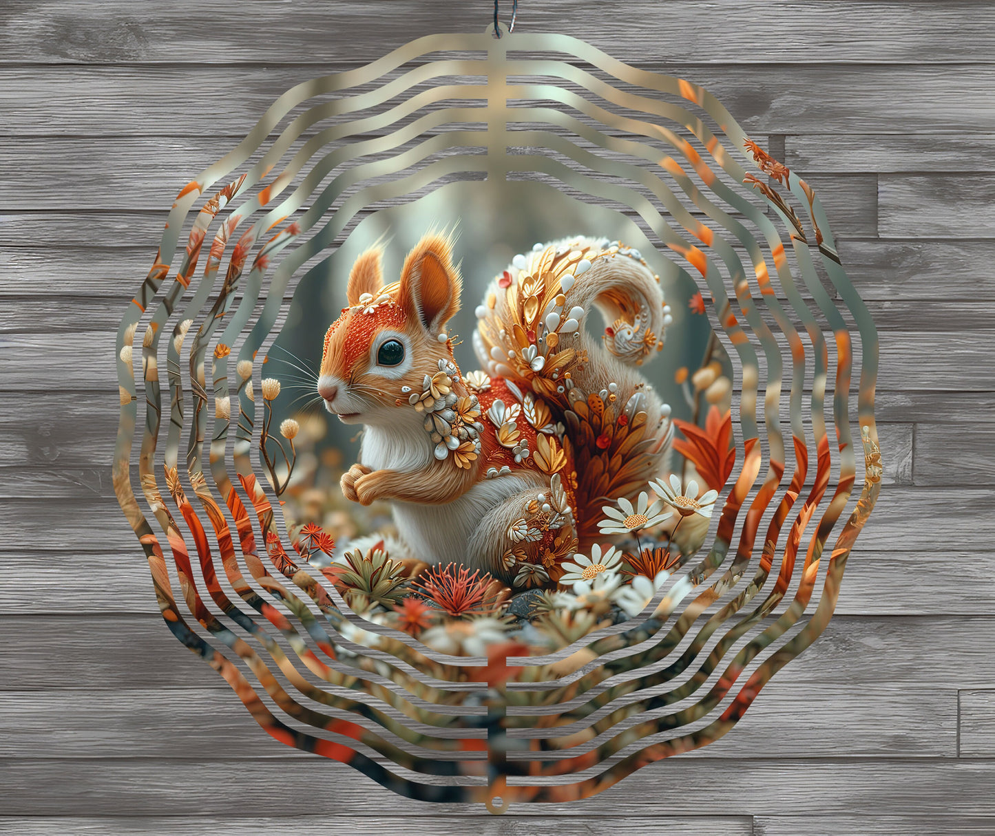 3D Squirrel Wind Spinner Sublimation Design, Digital Download