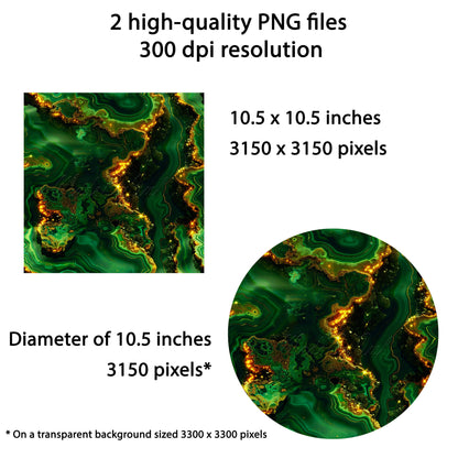 3D Emerald Green Geode Wind Spinner Sublimation Design