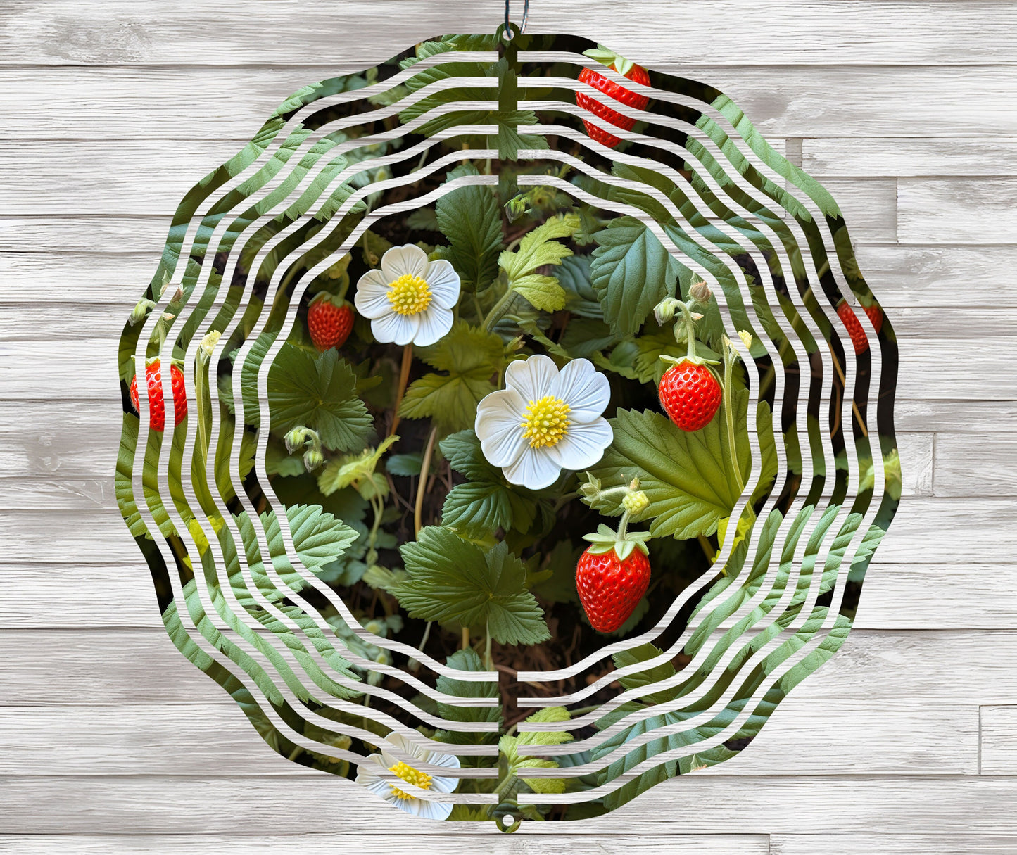 3D Strawberry Wind Spinner Sublimation Design Digital Download