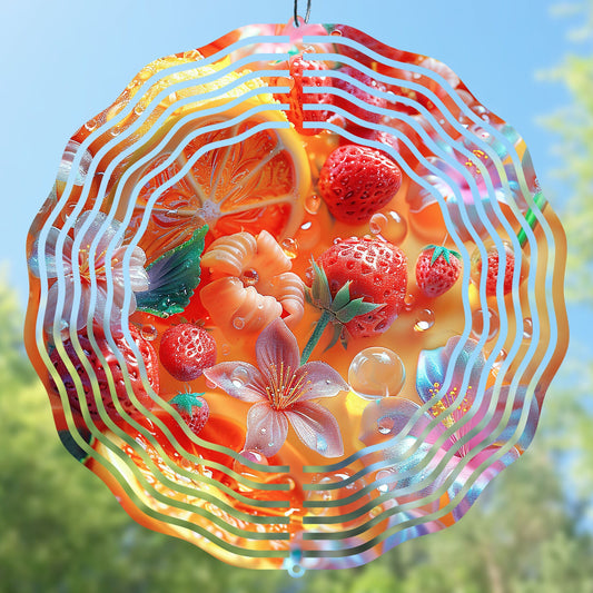 Summer 3D Wind Spinner PNG, Tropical Sublimation Design, Garden Windspinner PNG for 10 Inch Spinner, Wind Spinner PNG Digital Download