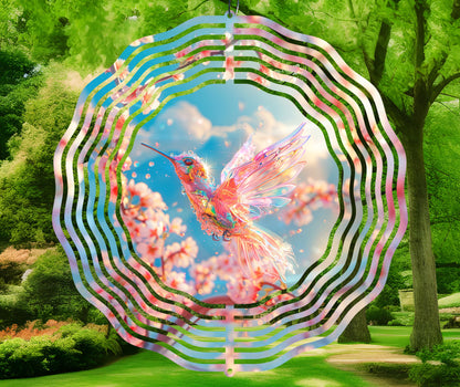Hummingbird Wind Spinner Sublimation Design Digital Download