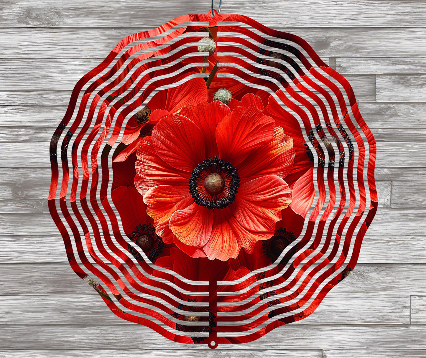 Red Poppy Wind Spinner PNG, Wildflower PNG Wind Spinner Design, Round Sublimation PNG, Flowers Wind Spinner, Poppy Art, Instant Download