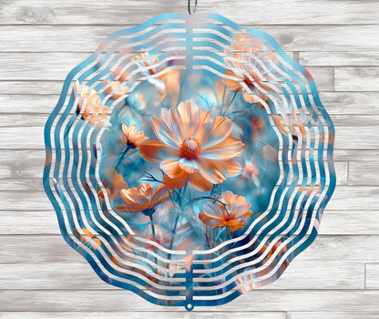 Cosmos Flower Wind Spinner Sublimation Design PNG Download