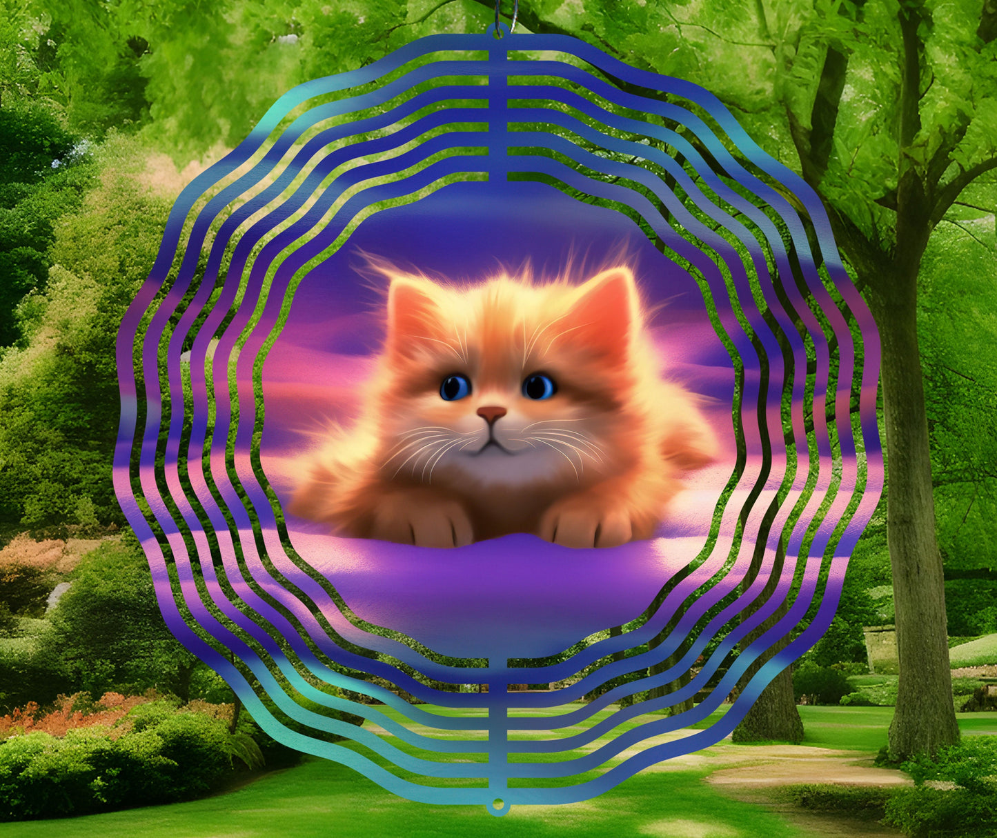 Red Cat Wind Spinner Sublimation Design Download