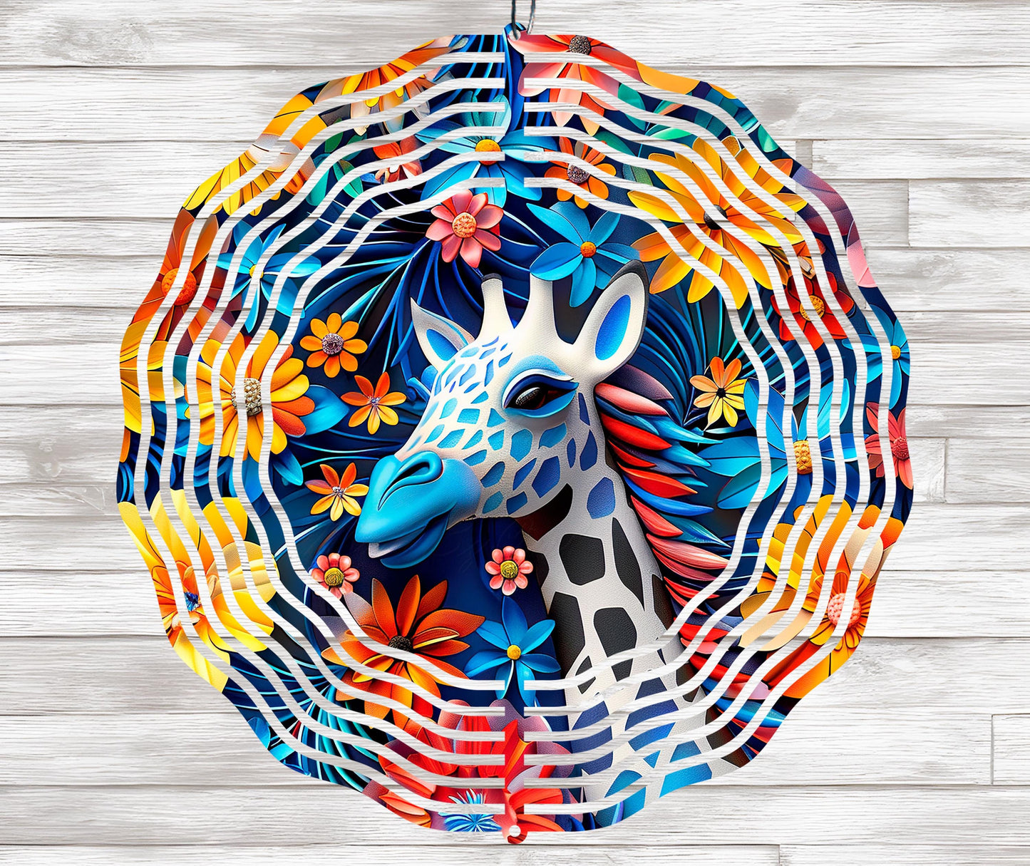 3D Giraffe Wind Spinner Sublimation Design – PNG Download