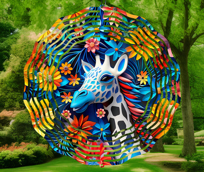 3D Giraffe Wind Spinner Sublimation Design – PNG Download