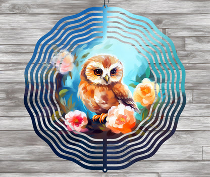 Cute Owl Wind Spinner Design – Sublimation PNG Download