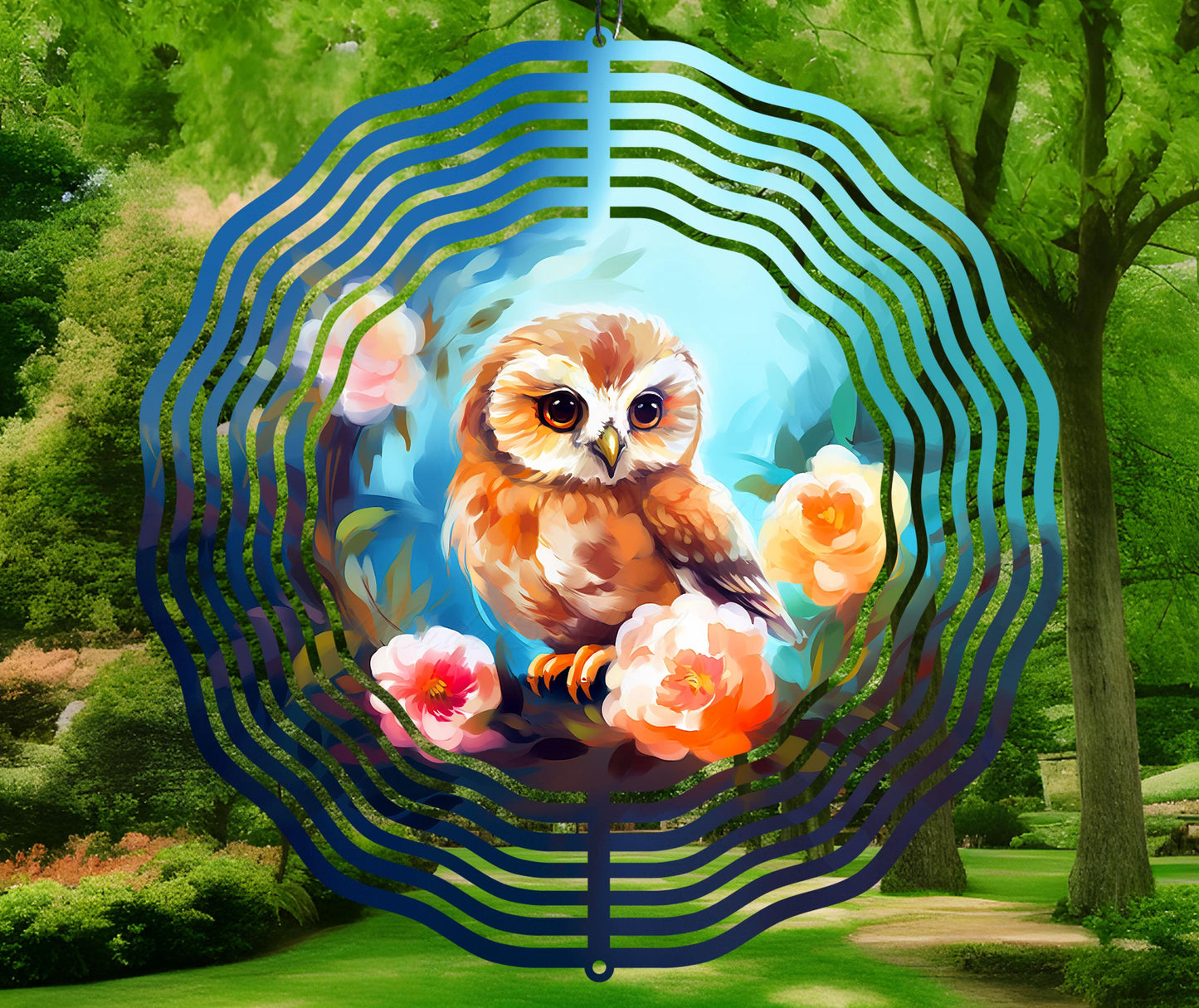 Cute Owl Wind Spinner Design – Sublimation PNG Download