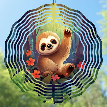 Sloth Wind Spinner Sublimation Design PNG Digital Download