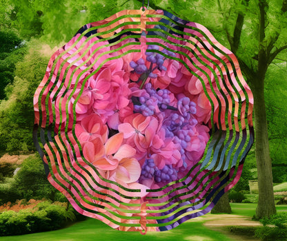 Sublimation Design: Hydrangea Wind Spinner Instant Download