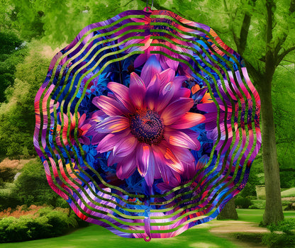 Sublimation Design: Purple Sunflower Wind Spinner – PNG