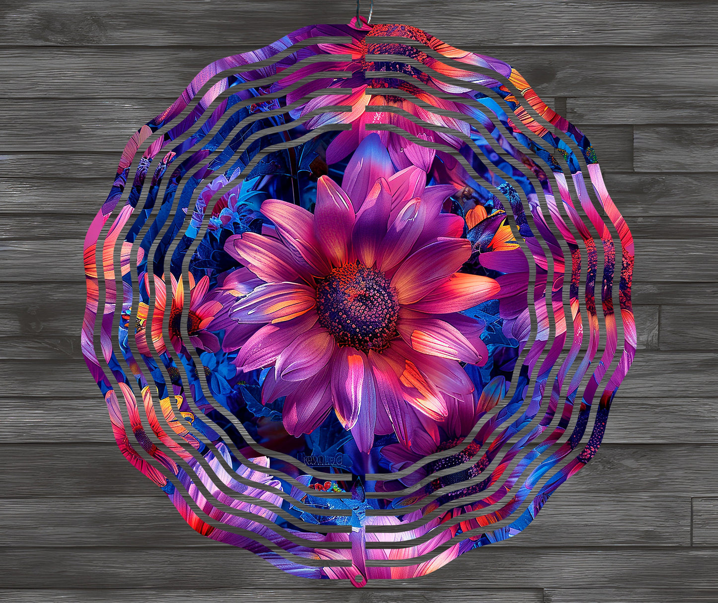 Sublimation Design: Purple Sunflower Wind Spinner – PNG