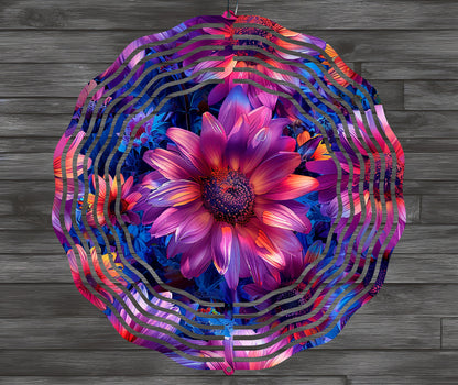 Sublimation Design: Purple Sunflower Wind Spinner – PNG
