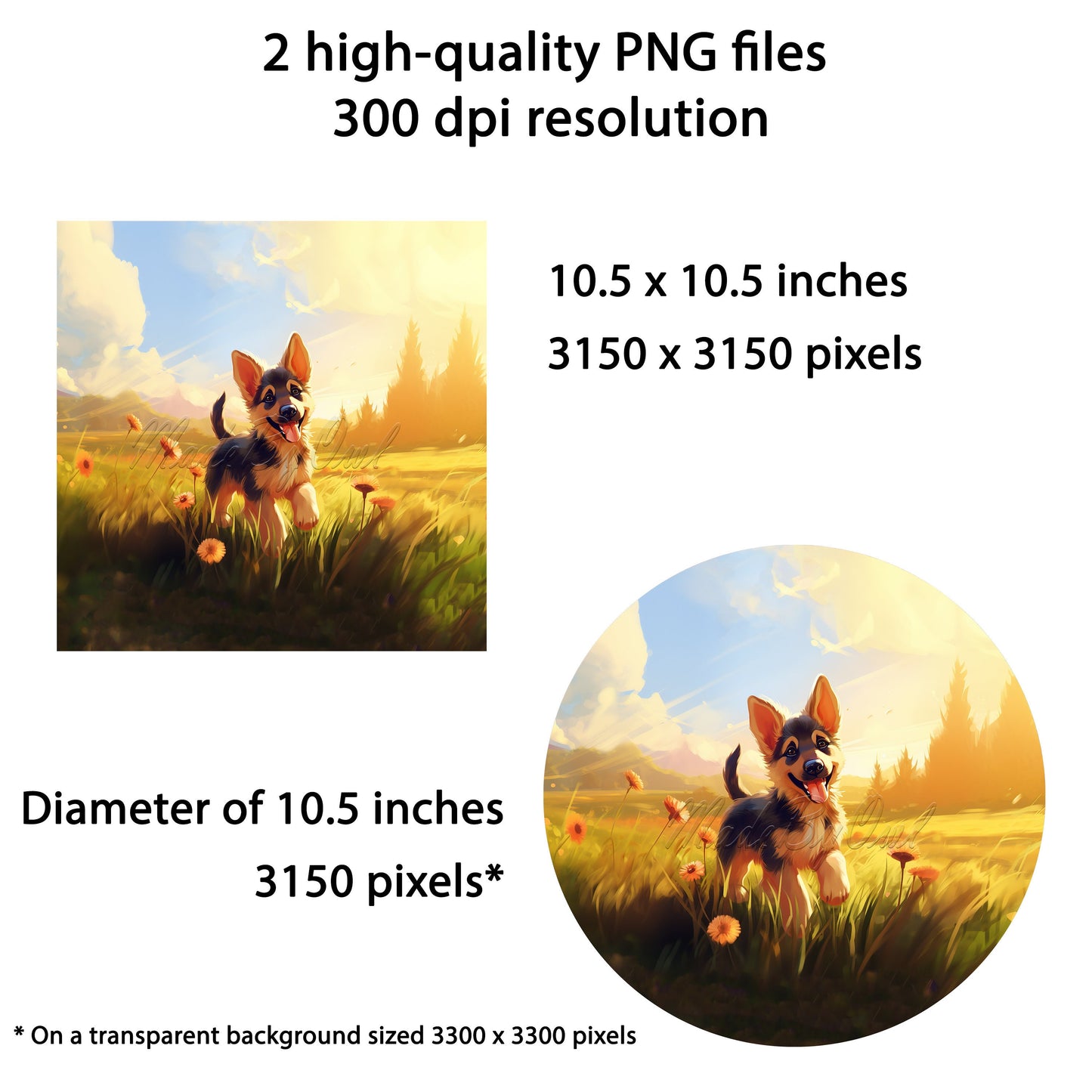 Cute Dog Wind Spinner Sublimation Design, Instant Download PNG