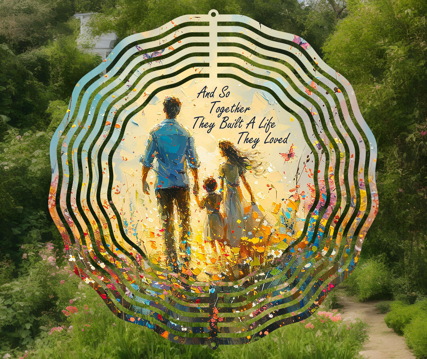Wind Spinner Sublimation Design "And So Together They Built a Life"