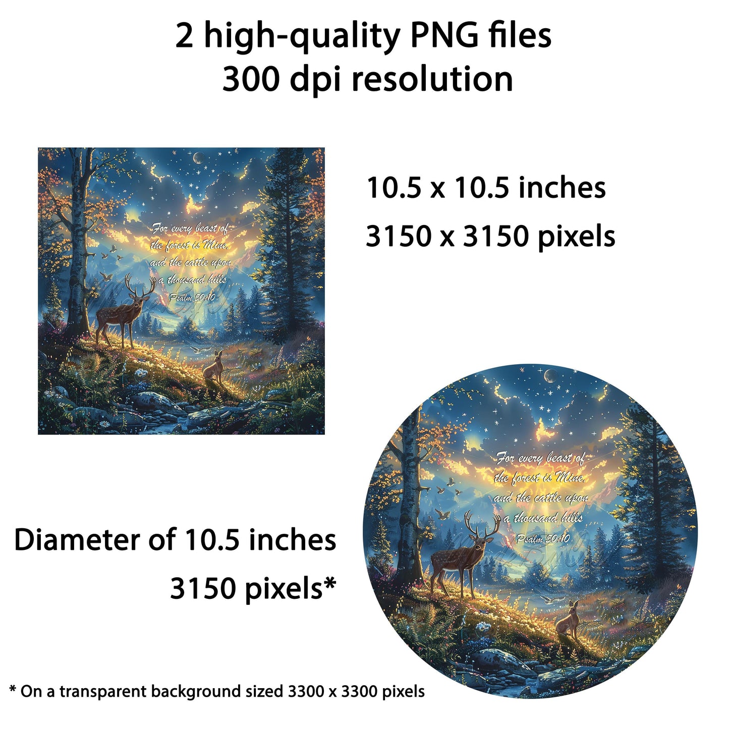 Christian Wind Spinner PNG, Deer Wind Spinner, Forest Wind Spinner Sublimation Design, Christian Art, Bible Verses PNG, Digital Download