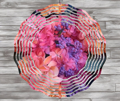 Sublimation Design: Hydrangea Wind Spinner Instant Download