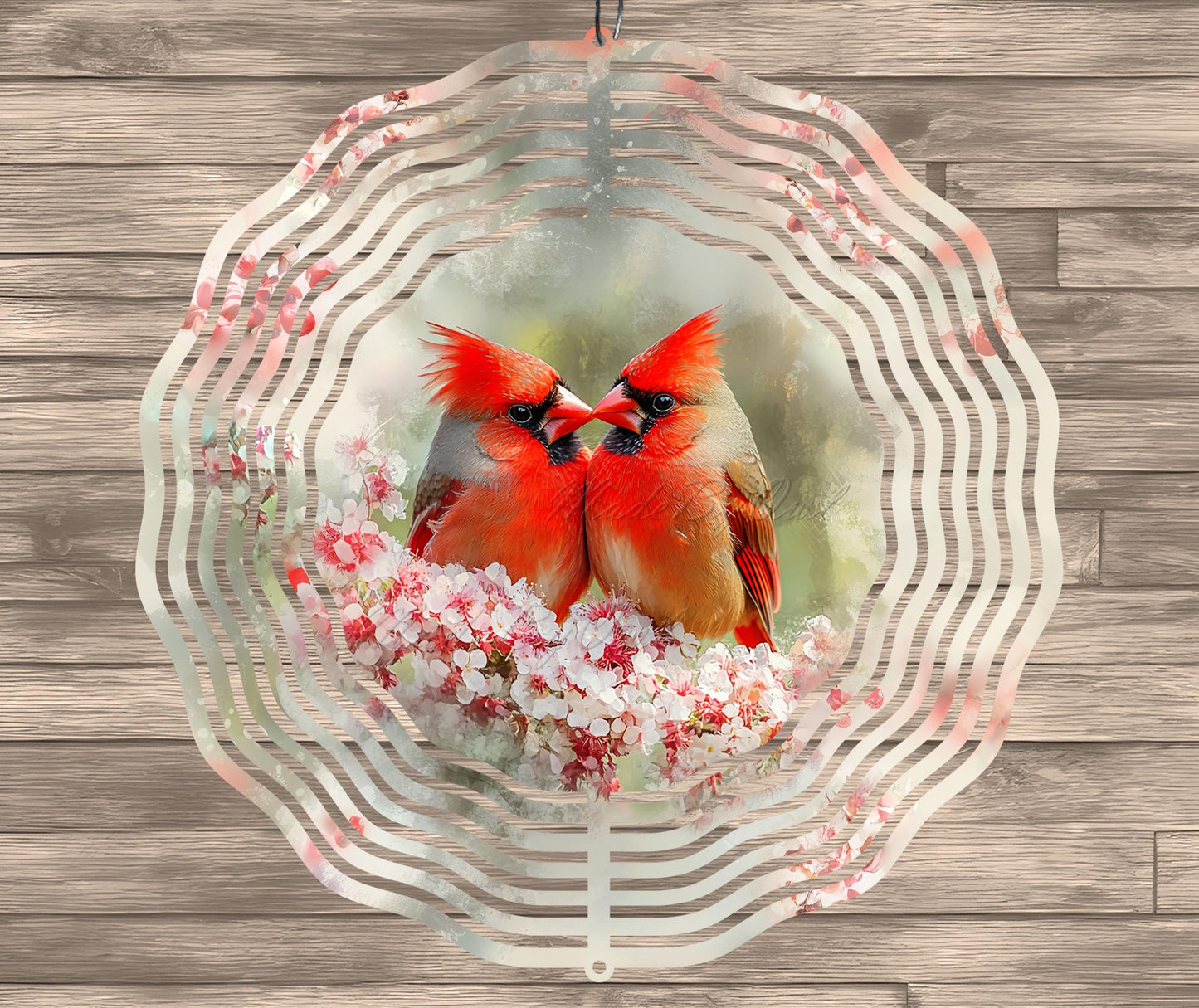 Red Cardinals Wind Spinner Sublimation Design, PNG