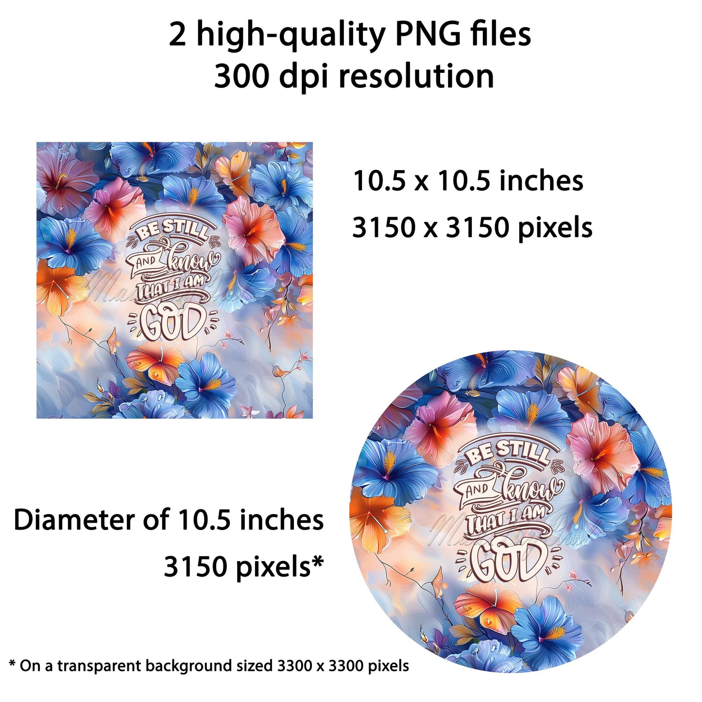 Christian Wind Spinner Design "Be Still and Know That I Am God"