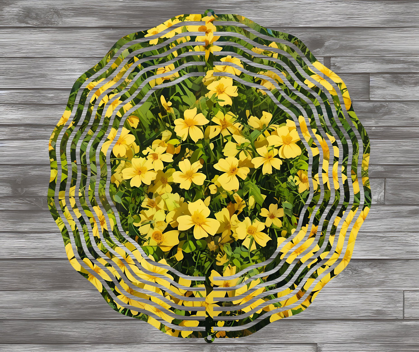 Yellow Flowers Wind Spinner Sublimation Design PNG