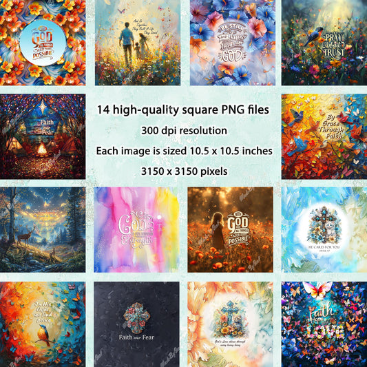 Christian Wind Spinner PNG Bundle, Religious PNG, Faith Over Fear, Spinner Sublimation Designs, Motivational & Christian quotes, Bible Verse