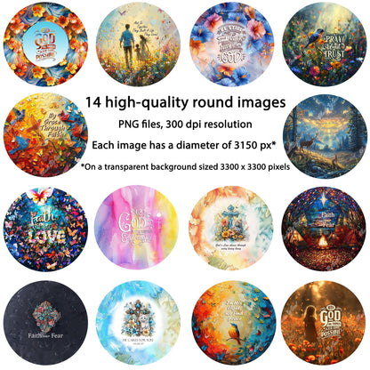 Christian Wind Spinner Design Bundle – Sublimation PNG Download