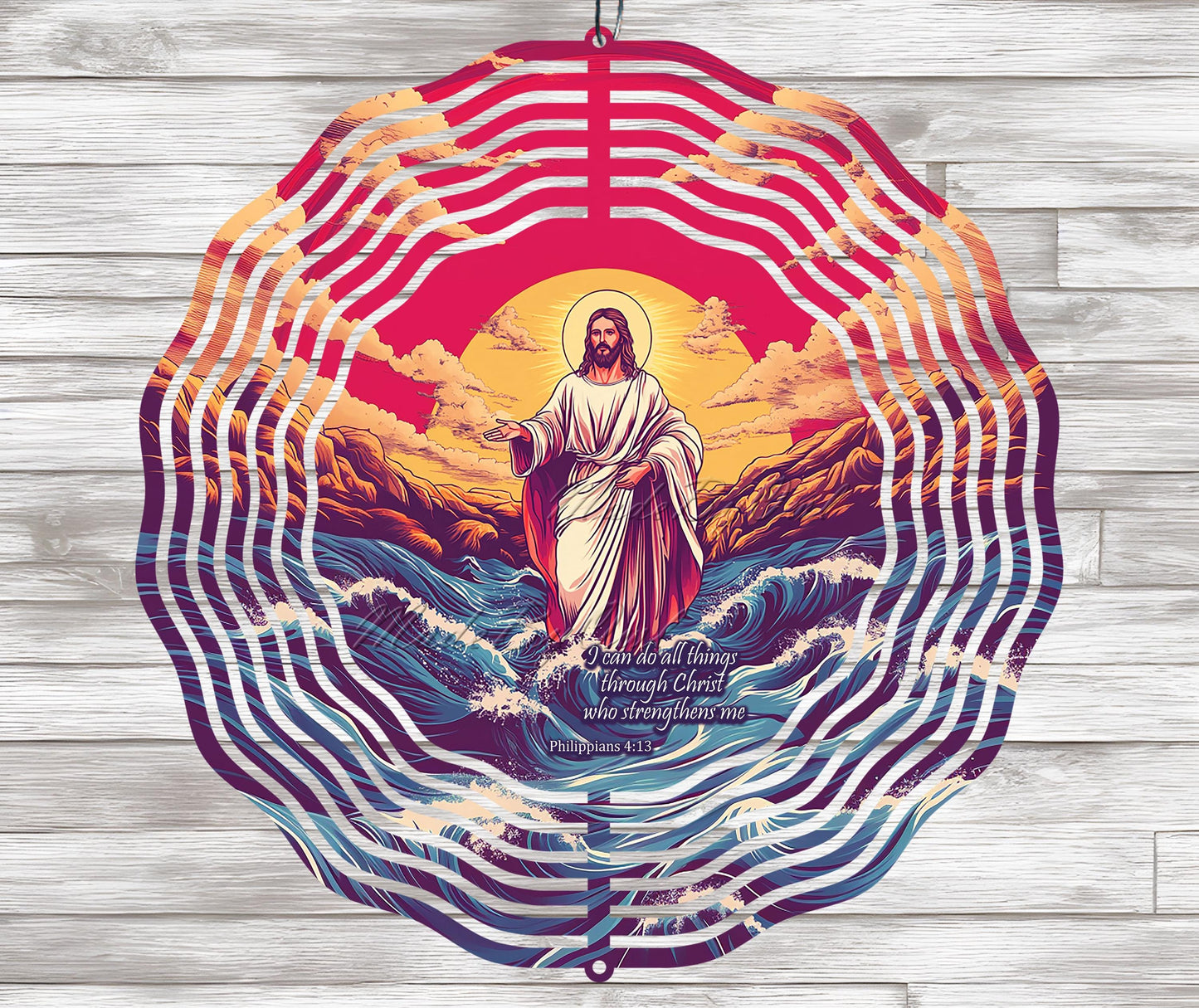 Wind Spinner Sublimation Design "I Can Do All Things Through Christ"