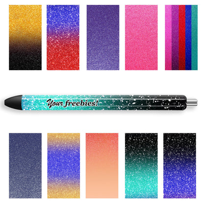 Glitter Ombre Pen Wraps Bundle – 70 Sublimation Designs