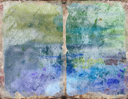 Green and Blue Grunge Background, Distressed Texture