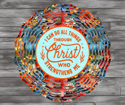 Biblical Affirmation Wind Spinner Design – Sublimation PNG Download