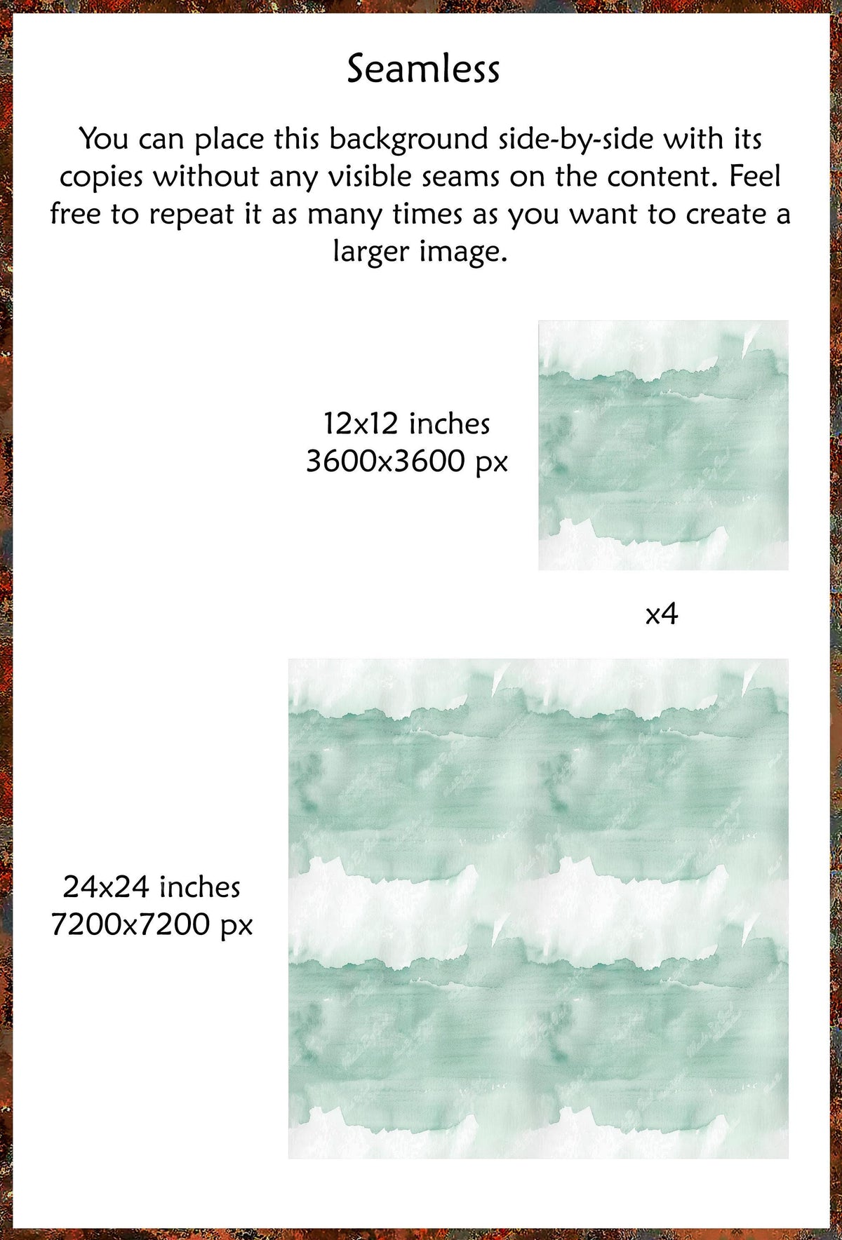 Sage Green Watercolor Background, Seamless Soft Wash Texture