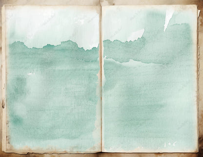 Sage Green Watercolor Background, Seamless Soft Wash Texture