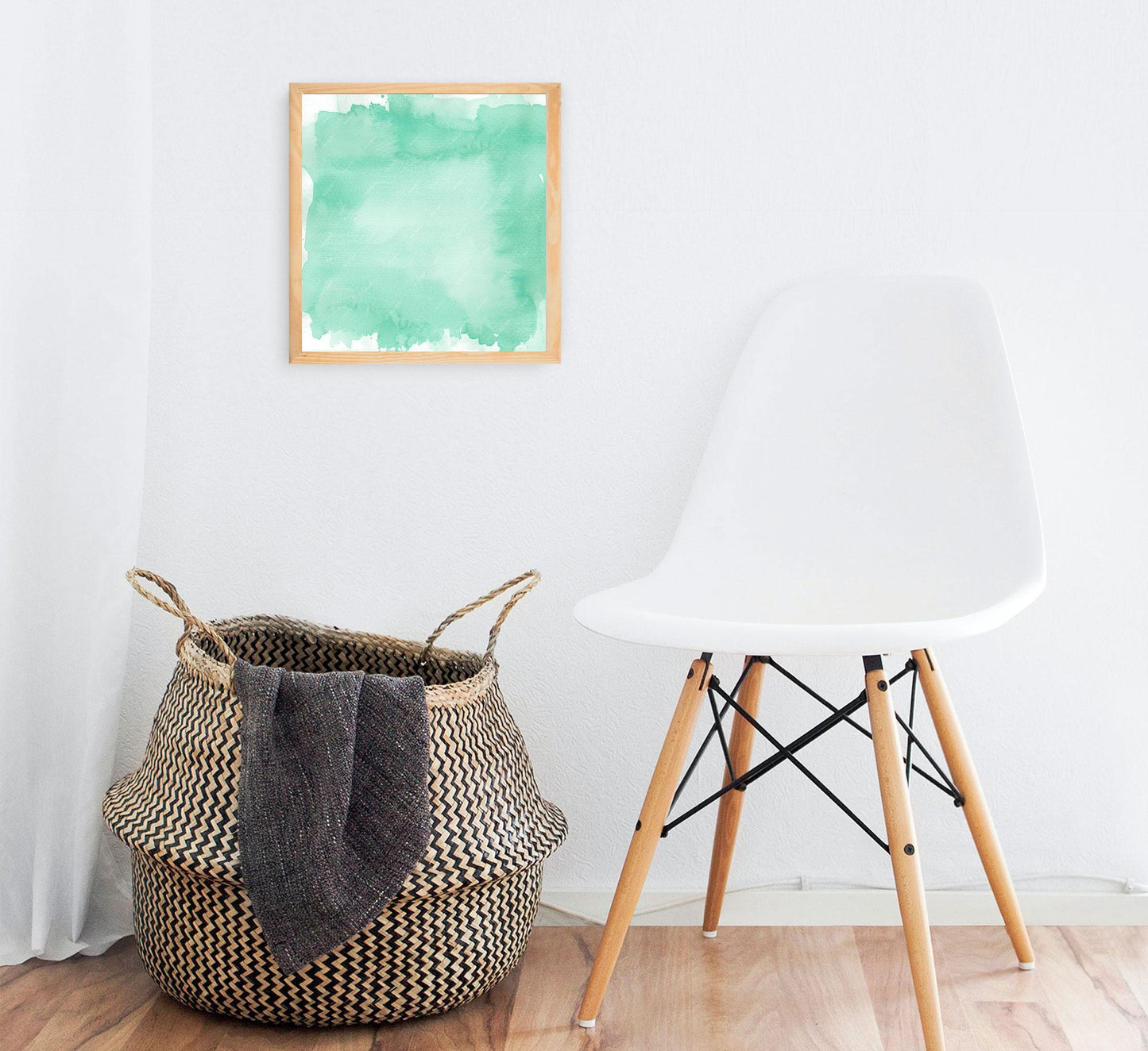 Mint Green Watercolor Dackground, Abstract Texture Digital Download